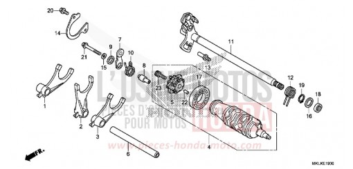 GEARSHIFT DRUM (NC750SA) NC750SAK de 2019